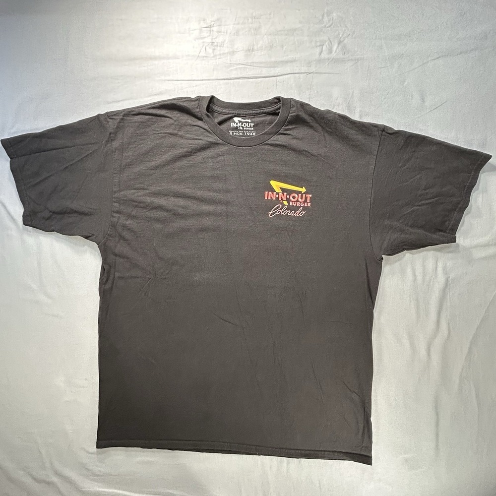 In-N-Out‎ Colorado Short Sleeve Black Graphic Print T-shirt Men's XL Fast Food